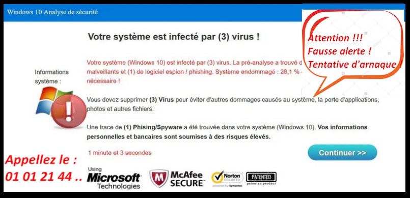 virus fausse alerte - informatique37 Tours